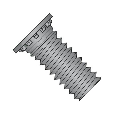 Newport Fasteners Self-Clinching Stud, #6-32, 1/2", Self Clinching, Steel, Black Oxide Finish, 10000 PK 202779